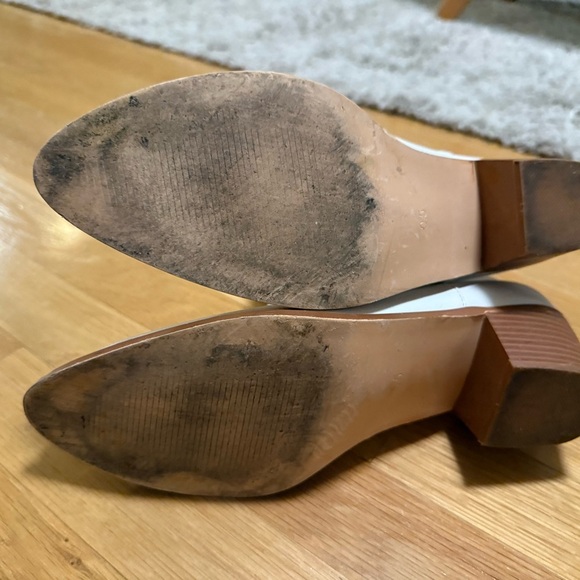 Women’s Sz 9.5 M White Leather Mid-Calf Western Cowgirl boots Pointed Toe - Picture 10 of 10